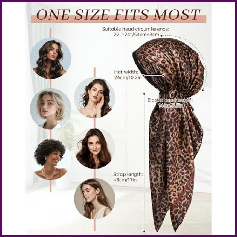 Soft Polyester Head Wrap 2-Pack For Chemo Patient… - image 5